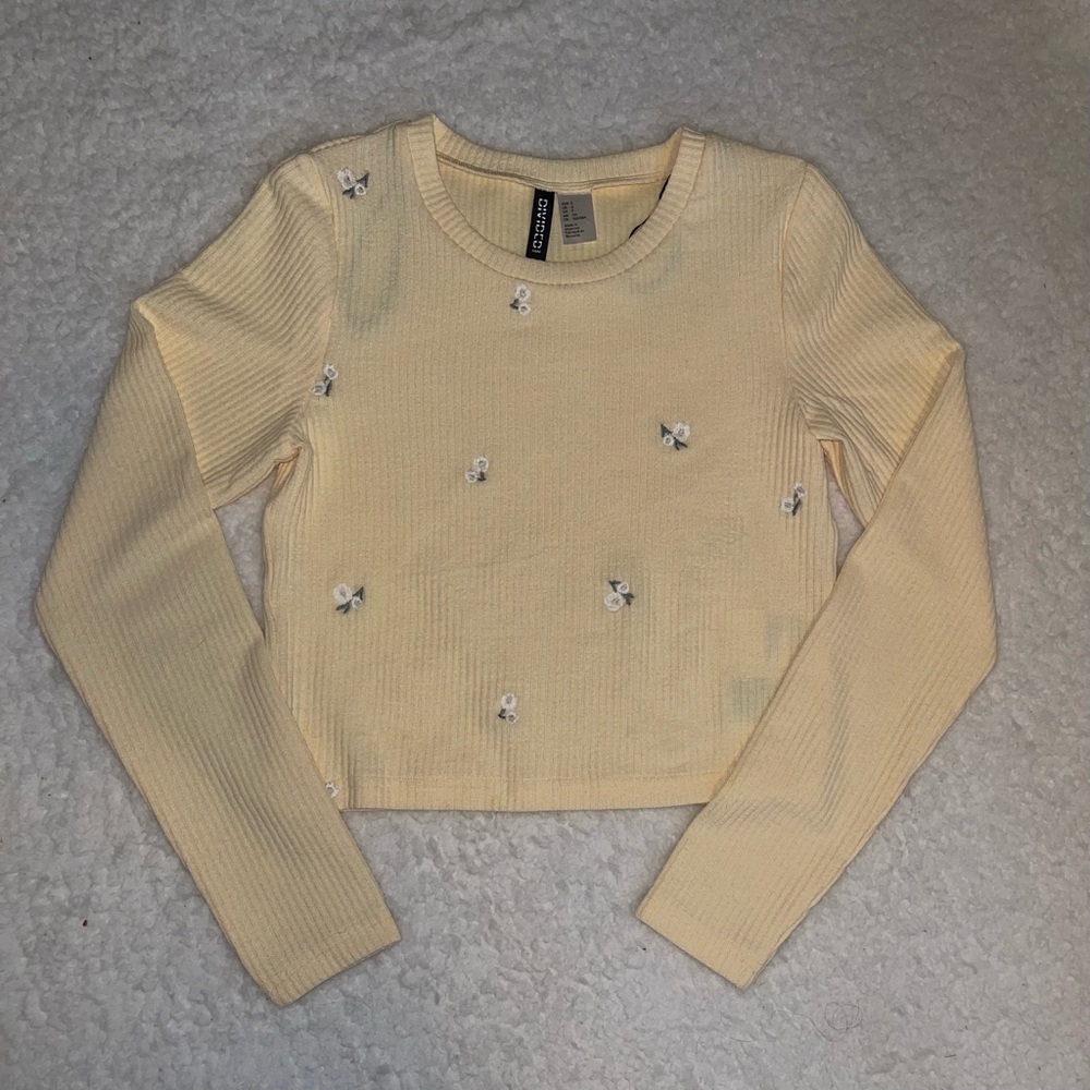 Cropped Floral Long Sleeve